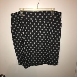 Plus size polka dot skirt